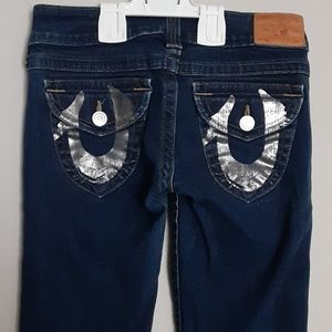 True Religion Dark Jeans with metallic pockets